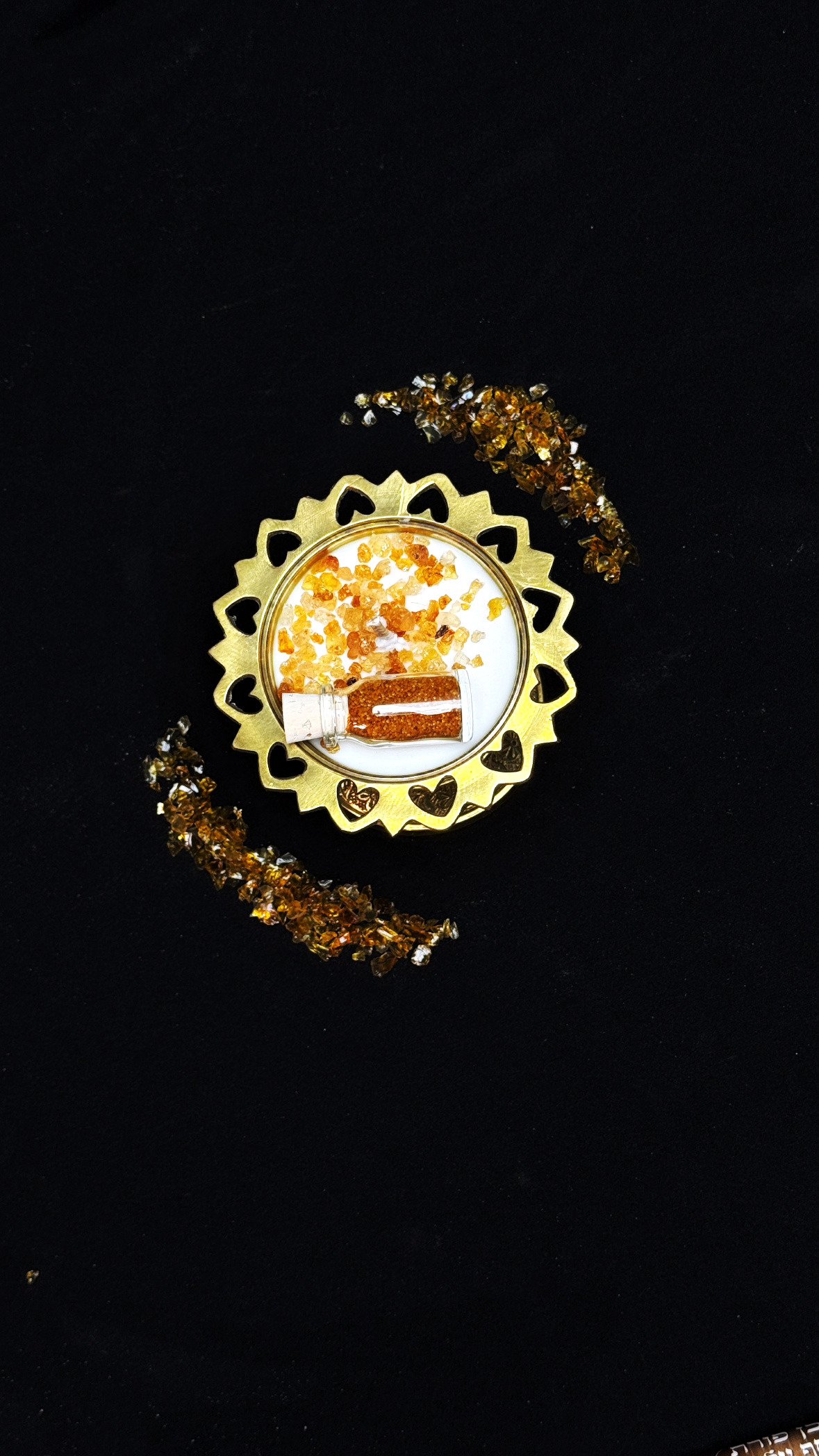 נר למזל טוב בכלי בעירה זהב – תמונה 2